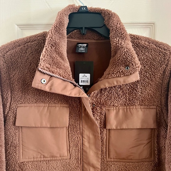 AVIA BROWN TEDDY JACKET - Picture 2 of 5